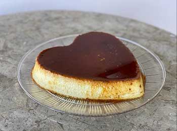 Heart Flan plain